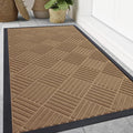 Smiry Front Door Mat Outside Entrance, Heavy Duty Outdoor Indoor Mat, Natural by Smiry