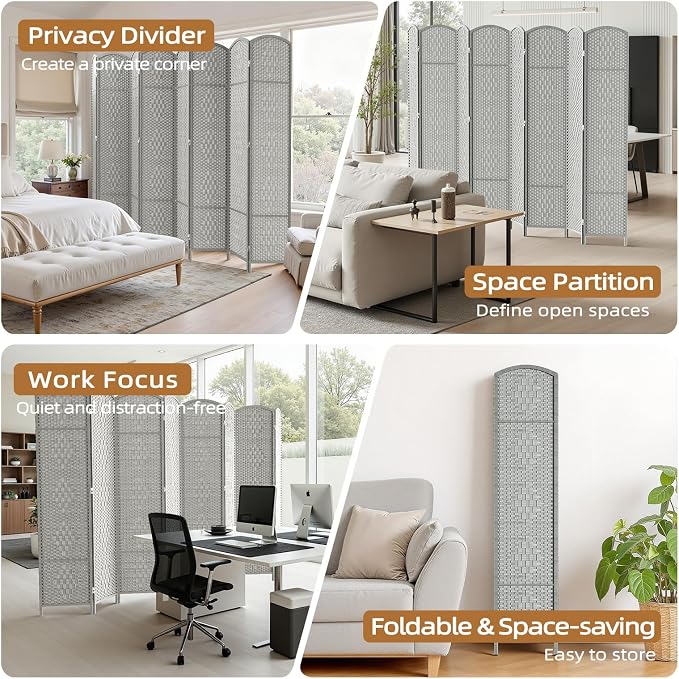 HALLYBEE Room Divider for Space Separation, Room Dividers and Folding Privacy - Image 7