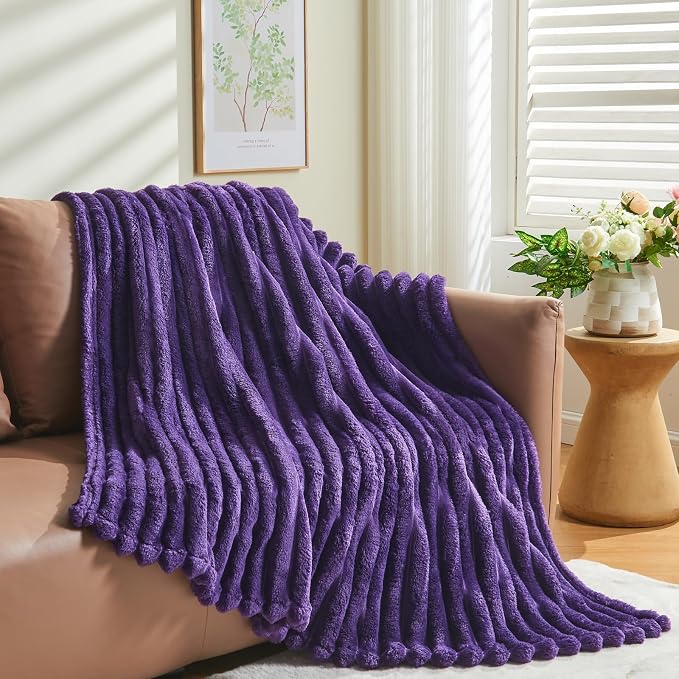 NEWCOSPLAY Super Soft Throw Blanket Purple Premium Silky Flannel Fleece 3D - Image 8