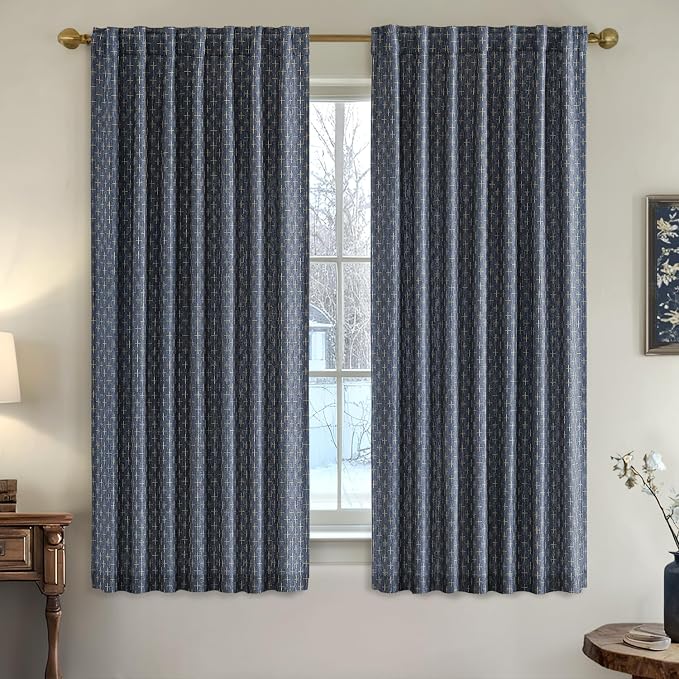 MIULEE Decorative Back Tab Linen Curtains - Image 2
