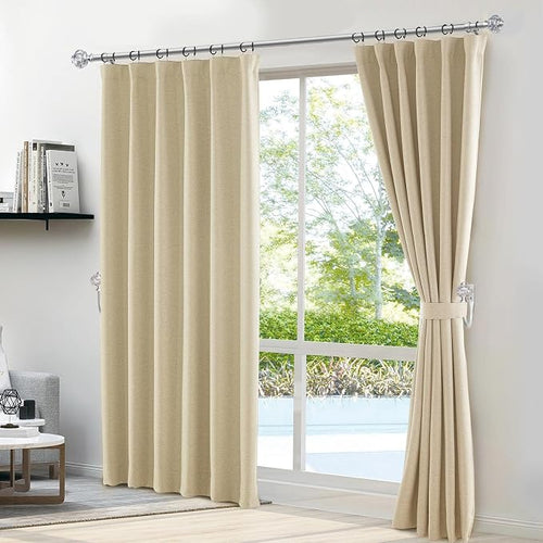 2 Pack Curtain Holdbacks, USFOOK Silver Decorative Window Drapery Tiebacks - Image 2