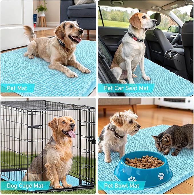 OLANLY Dog Door Mat for Muddy Paws 59x20, Absorbs Moisture and Dirt, Absorbent - Image 7