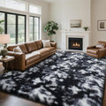 yongyangjuxin Fluffy Rug Shaggy Area Rug, Mottling Black 8x10 Area Rugs by Yongyangjuxi