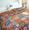 MSGKV Spring Cotton Throw Boho Blanket by MSGKVHomeTextiles