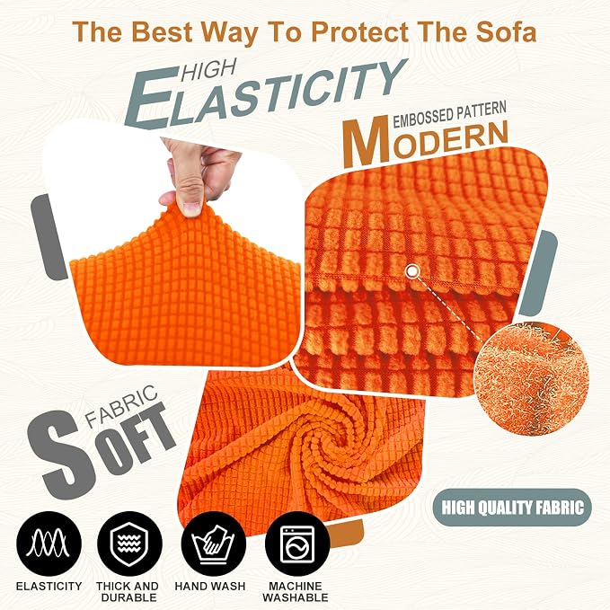 Stretch Couch Cover Washable Sofa Slipcover Furniture Protector - Image 6