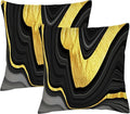 Black and Gold Marble Texture Throw Pillow Covers 18x18 Inch Set of 2, by Unknown