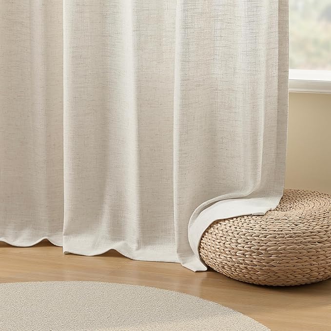 IVAPUPU 108 Inch Curtains Pinch Pleated Linen - Image 6