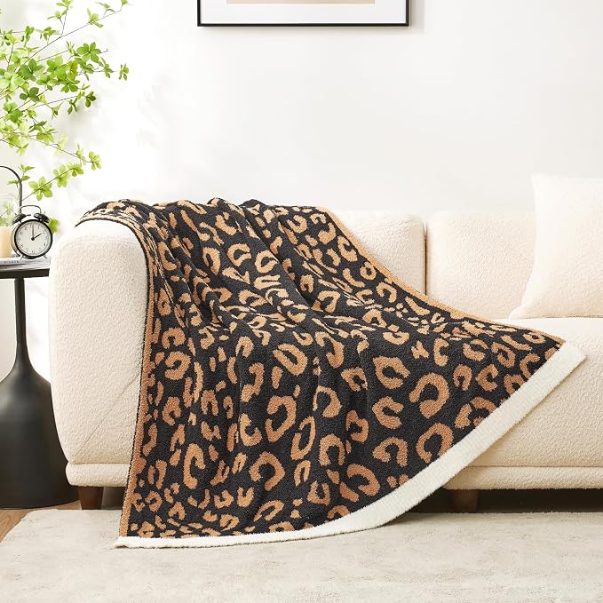 Snuggle Sac Ultra Soft Blanket Black Leopard Twin Size - Image 2