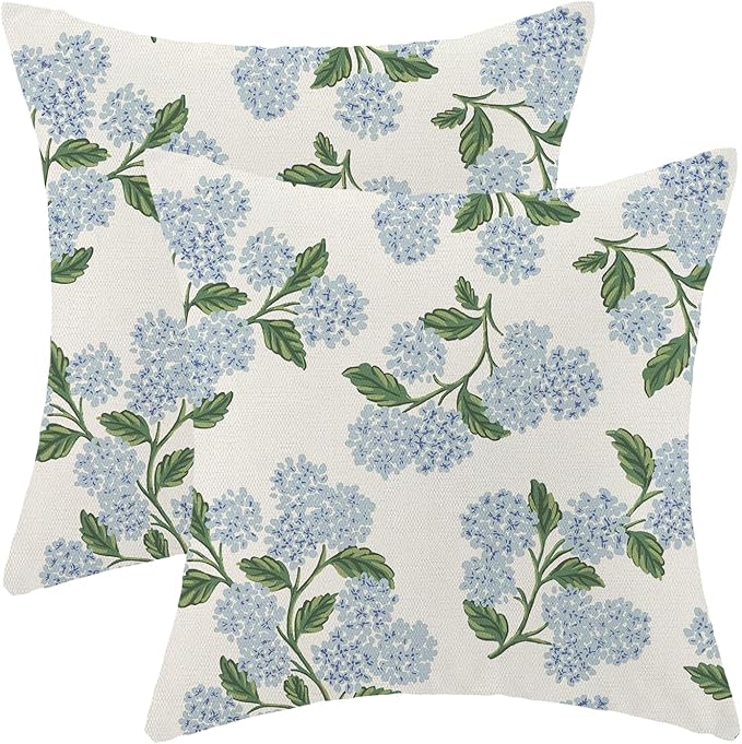 AEIOAE Spring Pillow Covers 16x16 Inch Set of 2, Floral Summer Outdoor Seasonal by AEIOAE