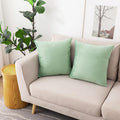 NiNi ALL Decorative Throw Pillow Covers Velvet 22x22 Inch Pack of 2 Sage Green by NiNiALL