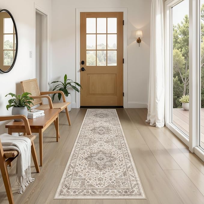 Vintage Hallway Runner Rug 2x6: Large Soft Washable Entryway - Image 2