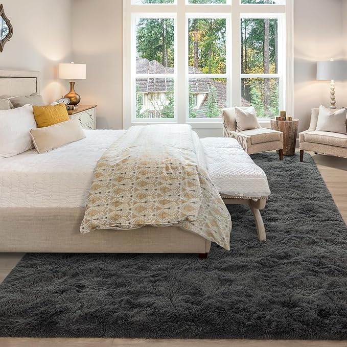 Merelax Soft Modern Indoor Large Shaggy Rug - Image 3