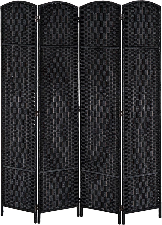 HOMCOM Room Divider 4 Panel, 6FT Tall Folding Privacy Screen, Freestanding by HOMCOM