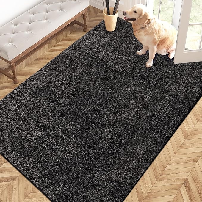 PURRUGS Easy Care Area Rug 4ft x 6ft, Non-Slip Machine Washable Entryway Rug by PURRUGS