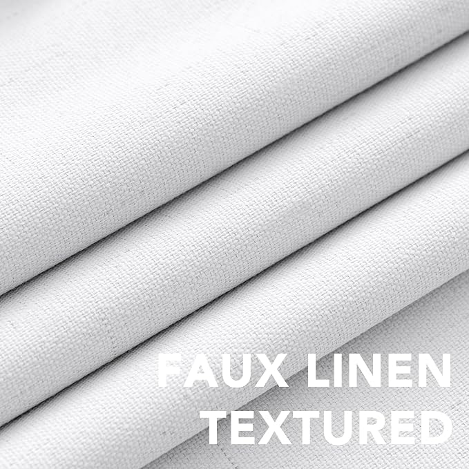 H.VERSAILTEX Pure White Curtains 96 inches Long, 100% Blackout Curtains - Image 5