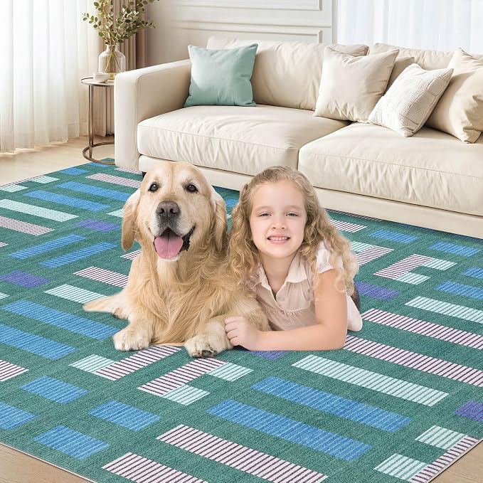 cotiled 10x14 Area Rug Living Room: Washable Boho Rugs - Image 8