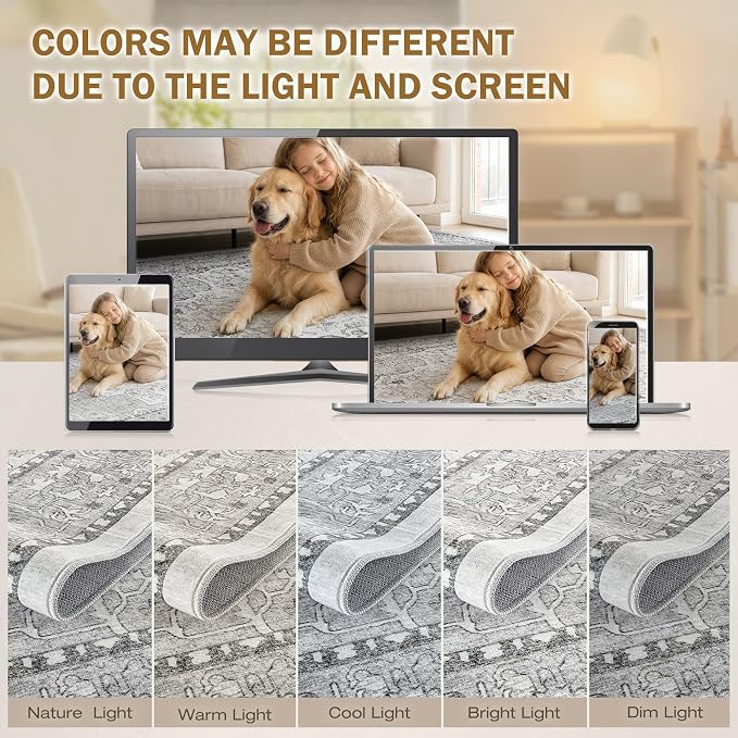 cotiled 4x6 Area Rugs Large Washable Rugs - Image 8