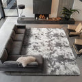 Ophanie Tie-Dyed Grey&White 8x10 Area Rugs by Ophanie
