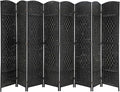 Room Divider 8 Panel Folding Privacy Divider 6 Ft Indoor Wall Divider Portable by FDW
