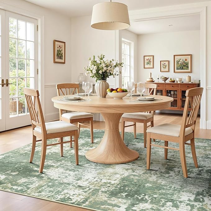 Washable Area Rugs 8'x10' Non-Slip Modern Abstract Soft - Image 4
