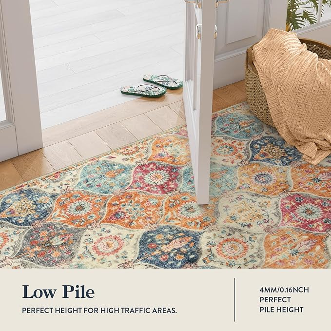Lahome Moroccan Trellis Washable Rug, 2x3 Kitchen Rugs - Image 2