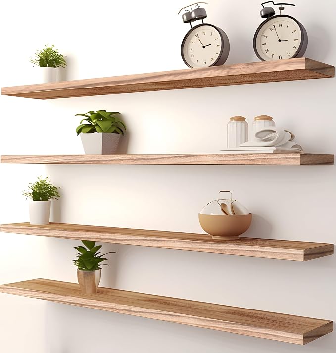 PHPH 36 Inch Wood Floating Shelves by PHPH
