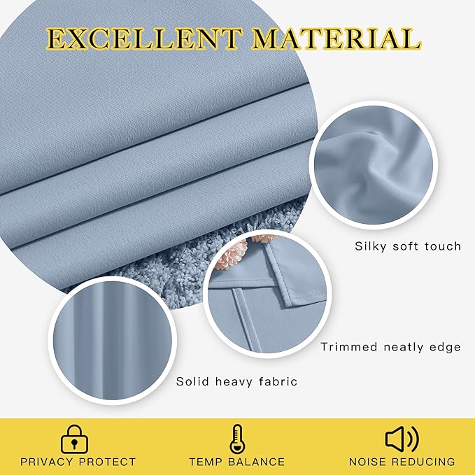 NICETOWN Blackout 102 inch Curtains - Image 3