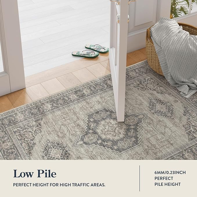Lahome Oriental Hallway Runner Rug, 2.5x12 Washable Runners - Image 5