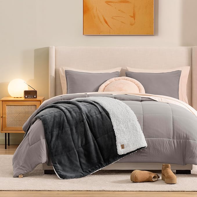 UGG Nita Throw Blanket for Bed, Soft Reversible Plush Throw for Couch and - Image 3