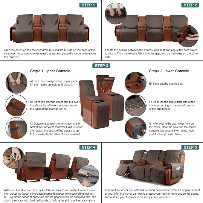 Ruaozz Waterproof Recliner Sofa Cover - Image 7
