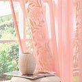 jinchan Winslow Pink Sheer Curtains 84 Inch by JINCHAN