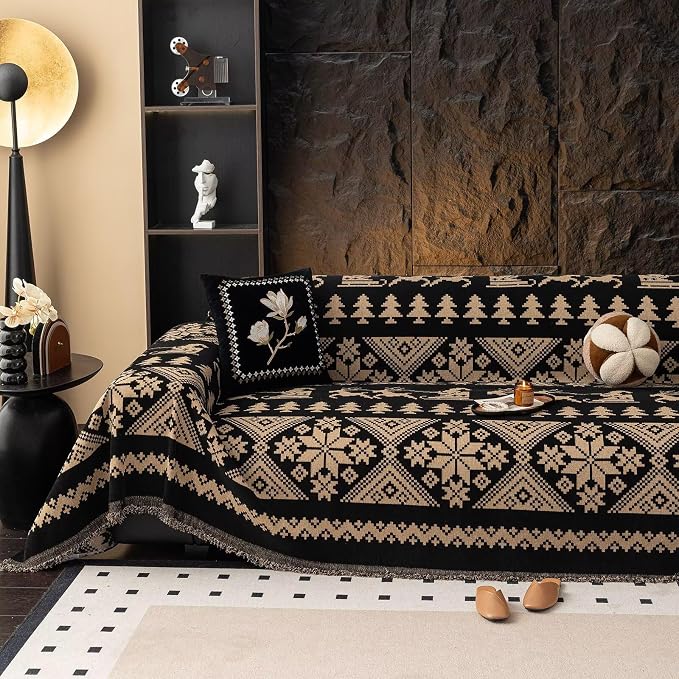 VClife Boho Couch Cover for Sofa, Anti Slip Chenille Sofa Cover for Sectional by VCLIFE
