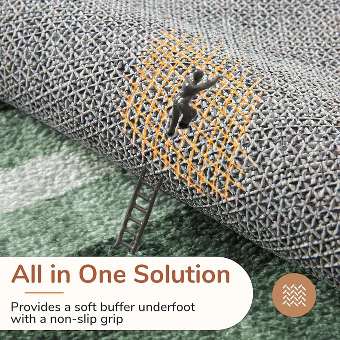 OPPODREAM Border Soft Area Rugs 6x9, Washable Green Rug - Image 4