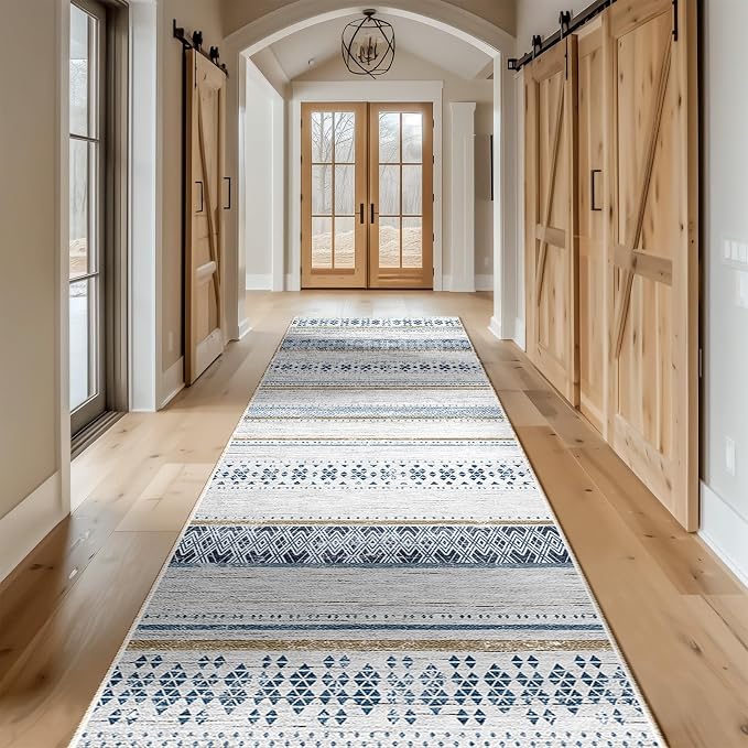 BESTSWEETIE 2x10 Area Rugs for Living Room Washable Moroccan Farmhouse Neutral by BESTSWEETIE
