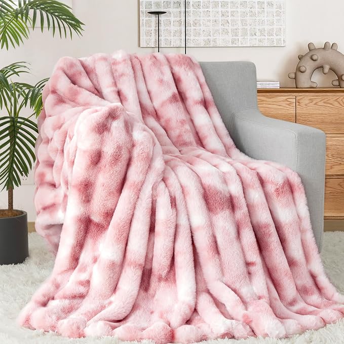 Touchat Luxury Faux Rabbit Fur Twin Blanket - Image 6