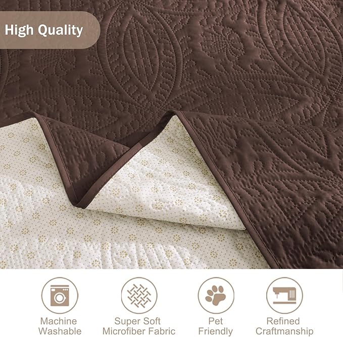 Quilted Recliner Chair Covers, Water-Repellent Recliner Slipcovers, Recliner - Image 5