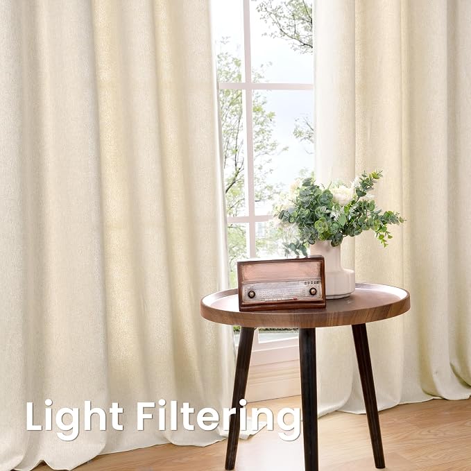 BGment Linen Curtains 68 Inch Length - Image 5