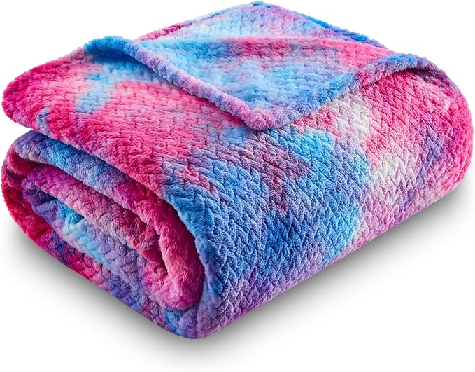 NEWCOSPLAY Super Soft Twin Blanket Deep Purple Rainbow Premium Silky Flannel - Image 9