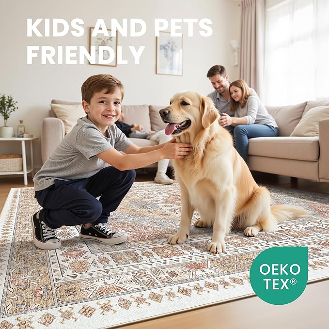 zesthome 3x5 Area Rug Ultra Soft Washable Rug, Non Slip Area Rug Indoor Entrance - Image 7