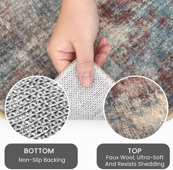 IOHOUZE Abstract Runner Rug 3x14 Ft Washable Runners - Image 4