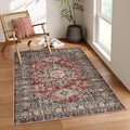 Lahome Oriental Washable Rugs for Bedroom, 4X6 Soft Living Room Rug Ultra-Thin by Lahome