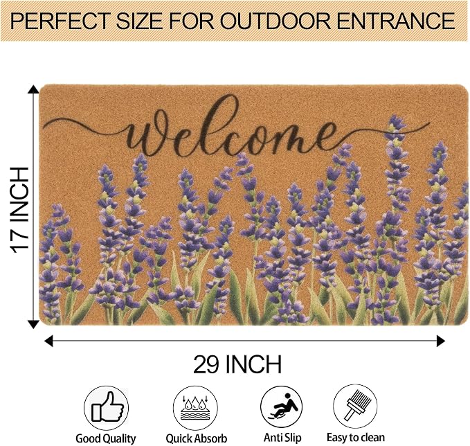 FGSS Lavender-Welcome-Doormat Outdoor-Entrance - Image 3