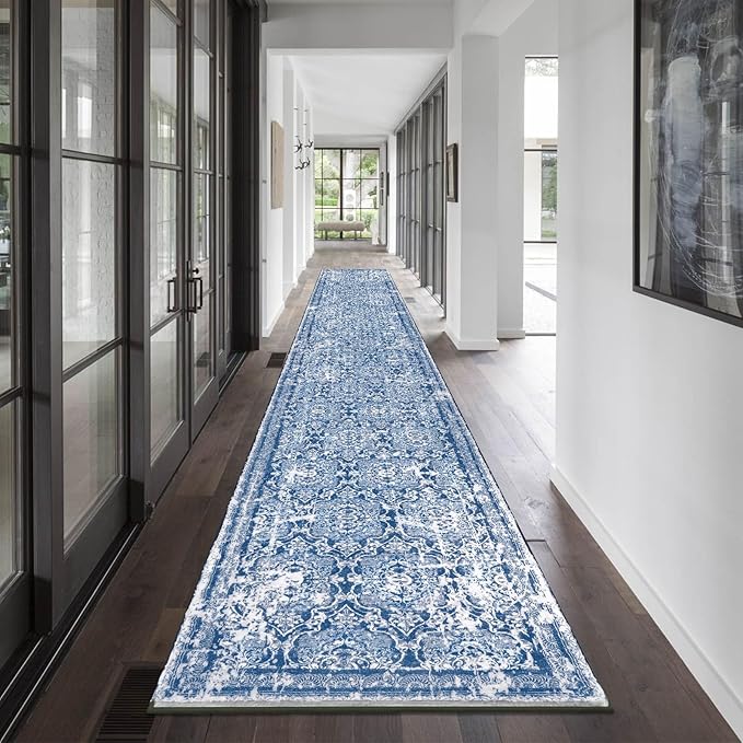 Vaukki Hallway Runner Rug, Vintage Shaggy Soft Laundry Rug Runner, Non Slip by Vaukki