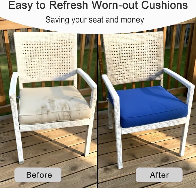 NettyPro Outdoor Cushion Covers 24 x 24 inch Waterproof Patio Furniture Chair - Image 6