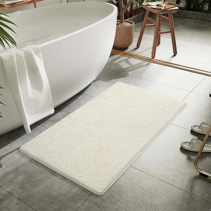 LOCHAS Luxury Bathroom Rug Shaggy Bath Mat 24 x 36 Inch, Washable Non Slip Bath - Image 7