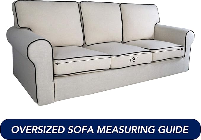 PureFit Super Stretch Sofa Slipcover – Spandex Non Slip Soft Couch Sofa Cover - Image 6