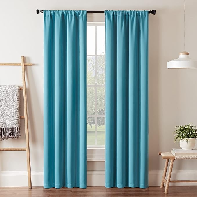 ECLIPSE Blackout Curtains for Bedroom-Darrell 37" x 84" Insulated Darkening by EclipseCurtains