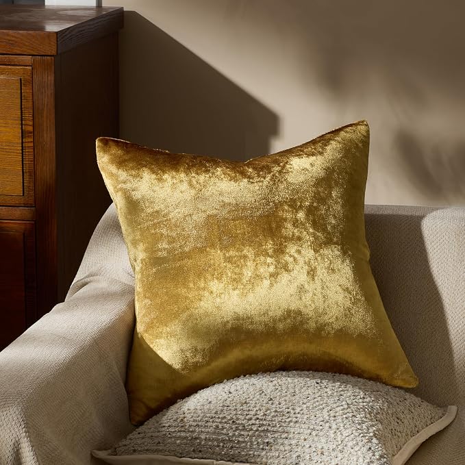 GIGIZAZA Gold Velvet Pillow Covers 16x16 - Image 6