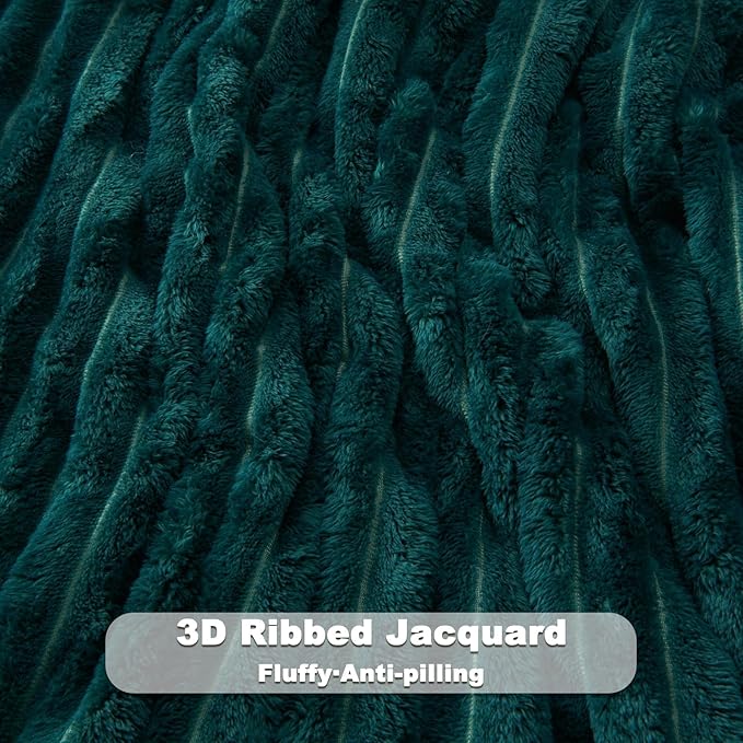 NEWCOSPLAY Super Soft Throw Blanket Dark Teal Premium Silky Flannel Fleece 3D - Image 5