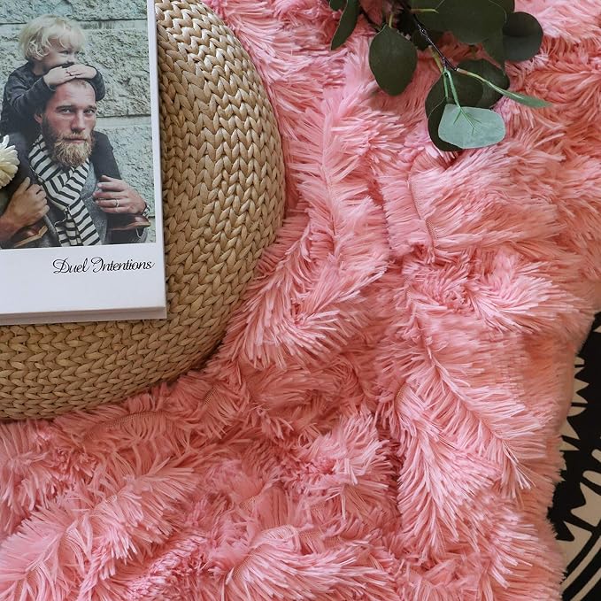 Tuddrom Decorative Extra Soft Faux Fur Blanket Queen Size 80" x 90", Solid - Image 7